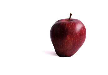 Red apple on a white background