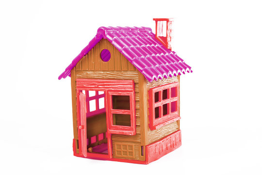 Toy House On Isolated White Background.