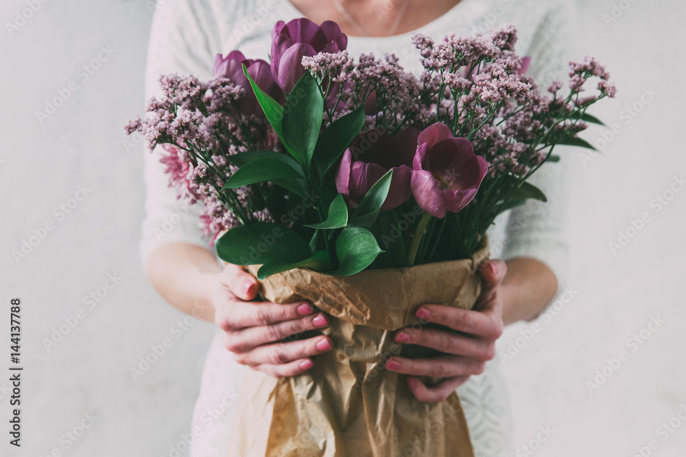 Canvas Prints Bouquet of tulips 