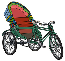Fototapeta na wymiar Classic bangladeshi cycle rickshaw