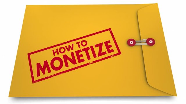 How to Monetize Words Stamp Yellow Envelope Secrets 3d Animation