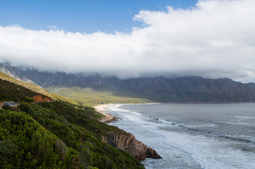 Cliffs and Beaches along a Coastal Road, Garden Route, Western Cape, South Africa