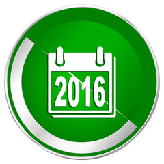 New year 2016 green icon.
