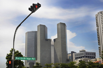 urban landscape Singapore Asia financial district modern design office building business skyscraper © Wordley Calvo Stock