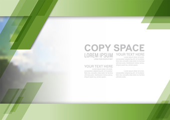 Greenery Background template for presentation with empty copy space. illustration vector artwork
