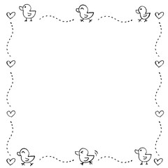 クレヨン・チョーク　素材　ひよ子　フレーム