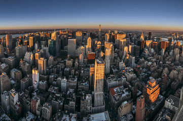 Image of New York. "Buildings and flags"