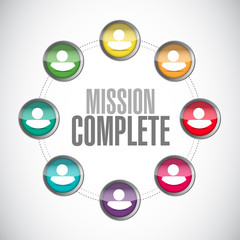 mission complete connections sign concept