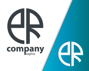Initial Letter PR ER With Linked Circle Logo