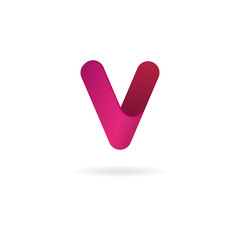 Letter V logo. Vector icon design template