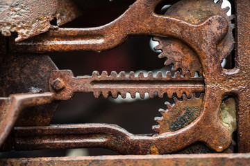 Rusty machinery gears