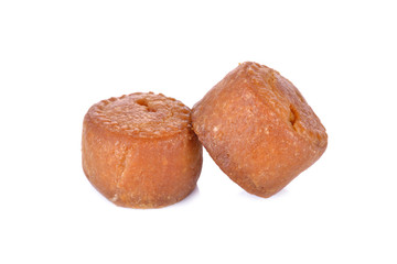 mini pie with pork on white background