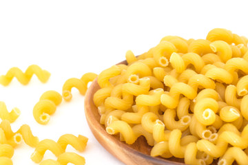 Raw Italian Macaroni Pasta.