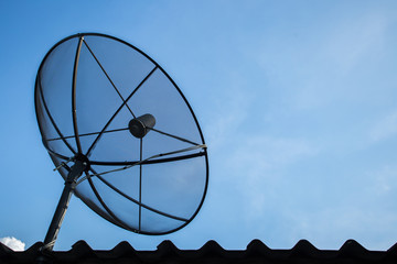 satellite dish on roof