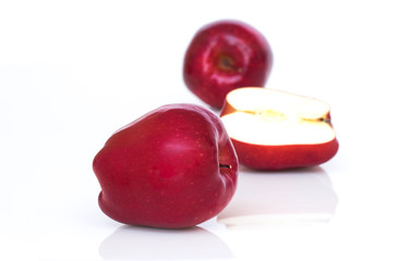Ripe red apples.