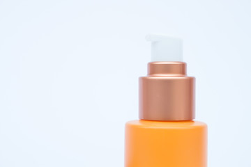 Cosmetic bottle isolated on white background