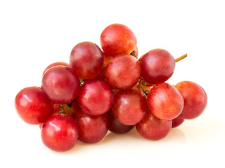 Ripe red grape isolated.