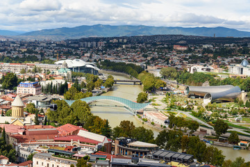 Fototapeta na wymiar View of city center Tbilisi. Georgia