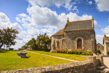 Fototapeta na wymiar Saint Vaast La Hougue Sailors Chapel Normandy France