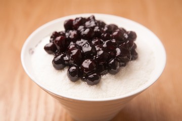 shaved ice with blueberry, 블루베리빙수