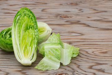 Fresh romaine lettuce.