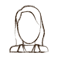 woman avatar icon over white background. vector illustration