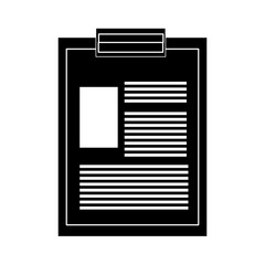 clipboard with document icon image vector illustration design 