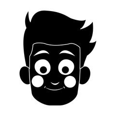 face of young boy icon image vector illustration design 