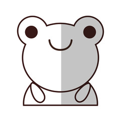 kawaii frog animal icon over white background. vector illustration