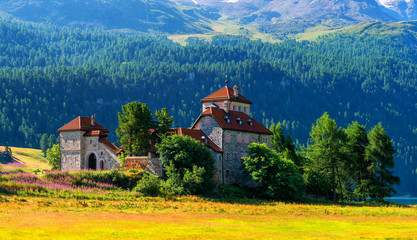 Fototapeta premium Champferersee castle, Italy