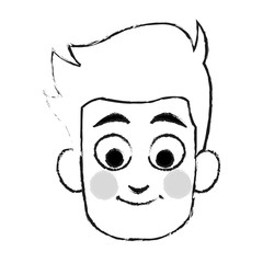 face of young boy icon image vector illustration design 