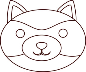 kawaii raccoon animal icon over white background. vector illustration