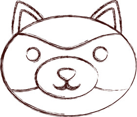 kawaii raccoon animal icon over white background. vector illustration