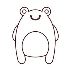 kawaii frog animal icon over white background. vector illustration