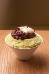 shaved ice with green tea