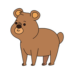 bear cute animal cartoon icon image vector illustration design 