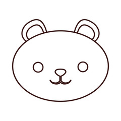kawaii bear animal icon over white background. vector illustration