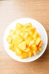 shaved ice with mango