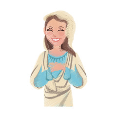 holy mary icon image vector illustration design 