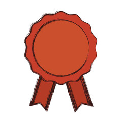 medal icon over white background. colorful design. vector illustration