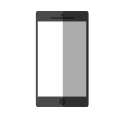 smartphone device icon over white background. vector illustration