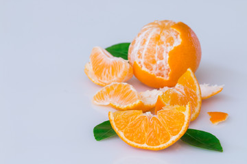 Orange fruit isolated on white background