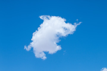 White clouds on blue sky background