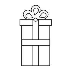 gift box icon over white background. vector illustration