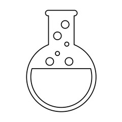 chemical flask icon over white background. vector illustration