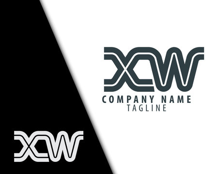 Initial Letter XW Linked Design Logo
