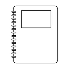 notebook icon over white background. vector illustration