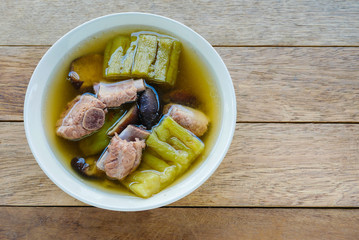 Bitter melon soup with pork ribs