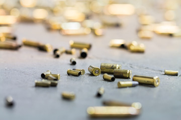 Spent shell casings.
