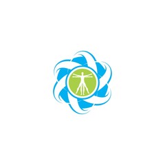 abstract healthcare swoosh logo